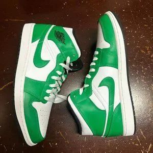 Nike | Shoes | Nike Mens White Green Air Jordan Mid Da842631  display picture 2